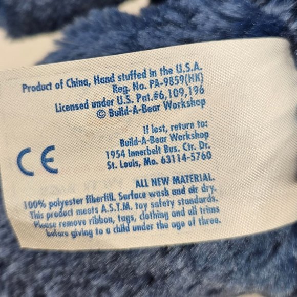 Build A Bear Workshop BAB Star Wars Blue Stuffed Animal Teddy Bear Plush - Picture 9 of 10